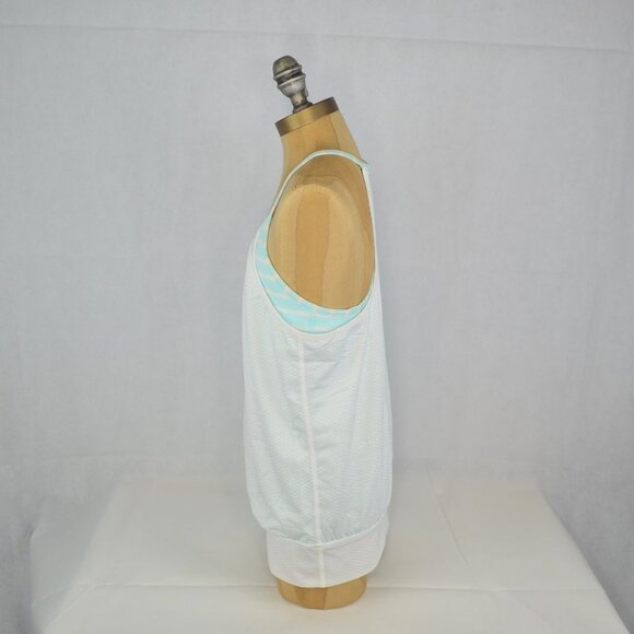 ivivva Double Dutch Tank Size 10 in White & Mint - Picture 3 of 4